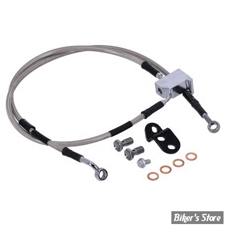 -  DURITE DE FREIN ARRIÈRE - SOFTAIL 00/06  - LONGUEUR : +000 - OEM 45133-04B / 45133-04 - GOODRIDGE - INOX - HD0063-2RC-CL