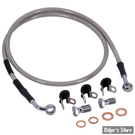 - DURITE DE FREIN AVANT - DYNA FXDLI 06/13 - LONGUEUR : +000 - 1 DISQUE - OEM 44794-06 - GOODRIDGE - INOX - HD0076-1FC-CL