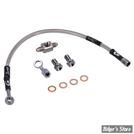 -  DURITE DE FREIN ARRIÈRE - DYNA 91/99 - LONGUEUR : +000 - OEM 40956-90B / 40956-90 - GOODRIDGE - INOX - HD0009-2RC-CL