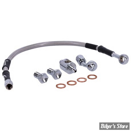-  DURITE DE FREIN ARRIÈRE - DYNA 00/07 - LONGUEUR : +000 - OEM 40956-00B / 40956-00 - GOODRIDGE - INOX - HD0065-2RC-CL