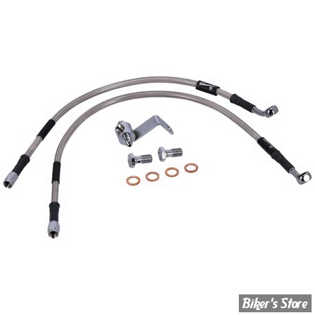 -  DURITE DE FREIN ARRIÈRE - SOFTAIL FXST 84/99 - LONGUEUR : +000 - OEM 45156-89E / 45156-89 - GOODRIDGE - INOX - HD0029-2RC-CL