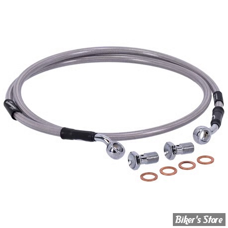 - DURITE DE FREIN AVANT - SPORTSTER 883C 04/13 / 50 2007 / 1200N 08/13 - LONGUEUR : +000 - 1 DISQUE - OEM 45449-04C - GOODRIDGE - INOX - HD0067-1FC-CL