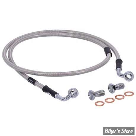 -  DURITE DE FREIN AVANT - SPORTSTER 883L 05/10 / 883S-L 11/13 / 1200S-L 06/11 - LONGUEUR : +000 - 1 DISQUE - OEM 46411-05 / E - GOODRIDGE - INOX - HD0079-1FB