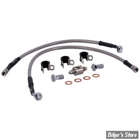 -  DURITE DE FREIN ARRIÈRE - SPORTSTER 04/13 - LONGUEUR : +000 - OEM 44429-04 - GOODRIDGE - INOX - HD0068-2RC-CL