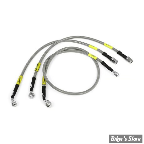 - DURITE DE FREIN AVANT - SOFTAIL FLSTF/B/B/N / FLS ABS - LONGUEUR : +000 - OEM 45829-11 / 42552-11 -  GOODRIDGE - INOX - HD0116-2FC-CL