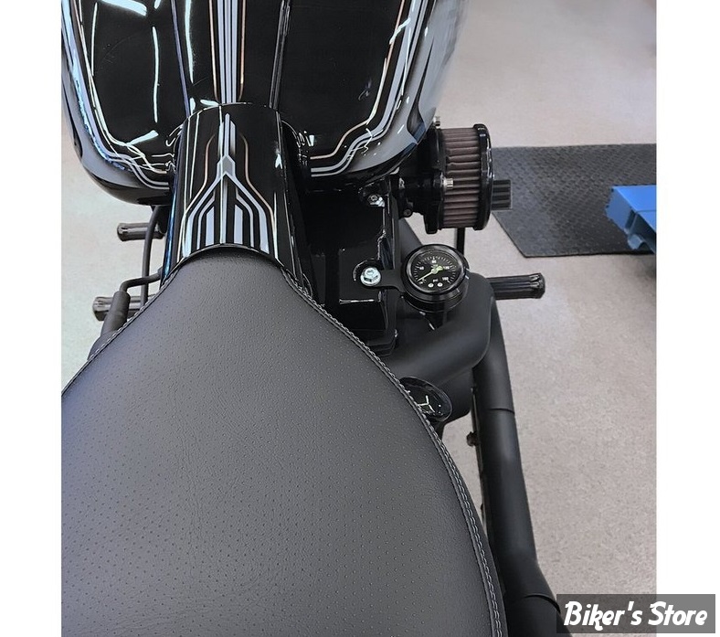 KIT MANOMÈTRE D'AIR / SUSPENSIONS - V-ROD 01/17 - KILLER CUSTOM - LIGNE DE PRESSION : 6 MM / 1/4" - FOND : NOIR - V-Rod-PRGAUGEB-6