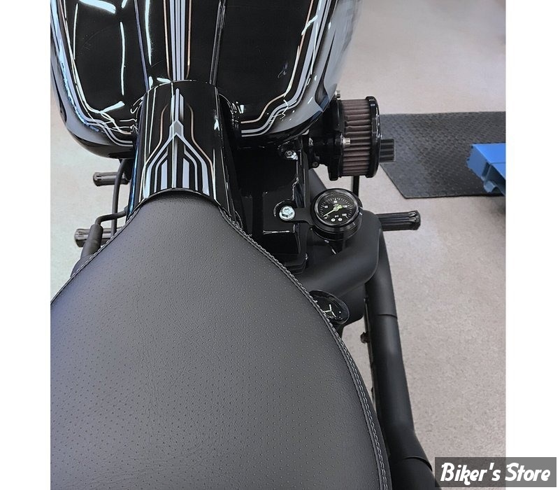 KIT MANOMÈTRE D'AIR / SUSPENSIONS - TWINCAM 99/17 - KILLER CUSTOM - LIGNE DE PRESSION : 6 MM / 1/4" - FOND : NOIR - TC-PRGAUGEB-6