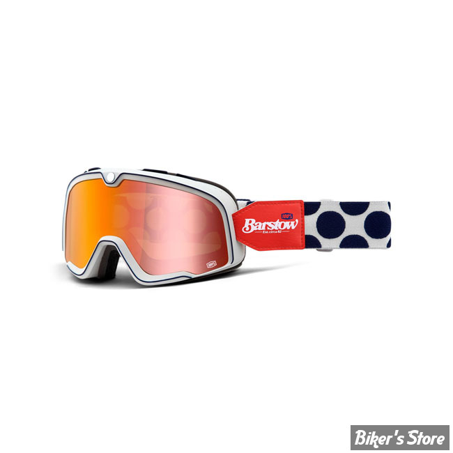  LUNETTES MOTO - 100% - THE BARSTOW - HAYWORTH - VERRE : MIROIR FLASH ROUGE