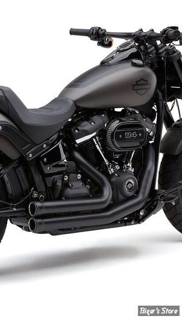 Harley-Davidson - Pare-chaleur d'échappement collecteurs - Softail Fat Bob  et Sportglide à partir de 2018 - Noir