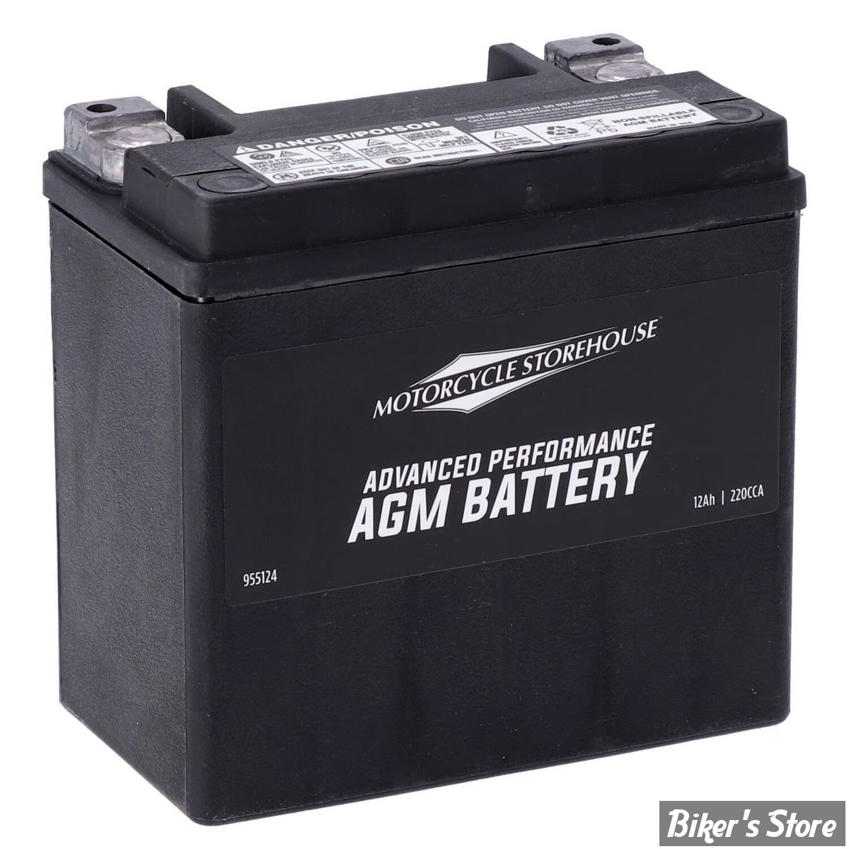 BATTERIE - 65948-00 / 66000206 - MCS - Advance Series - AGM sealed battery. 12v, 12ah, 220cca - SVR14