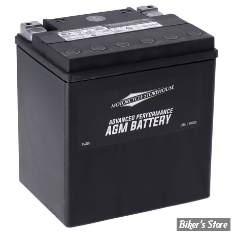 BATTERIE - 66010-97 A/B/C / 66000066A / 66000212B - MCS - Advance Series - AGM sealed battery. 12v, 26ah, 400cca
