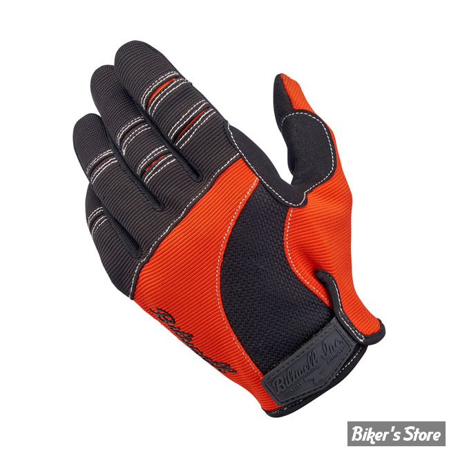 GANTS - BILTWELL -  MOTO GLOVES - ORANGE/NOIR - TAILLE : XS