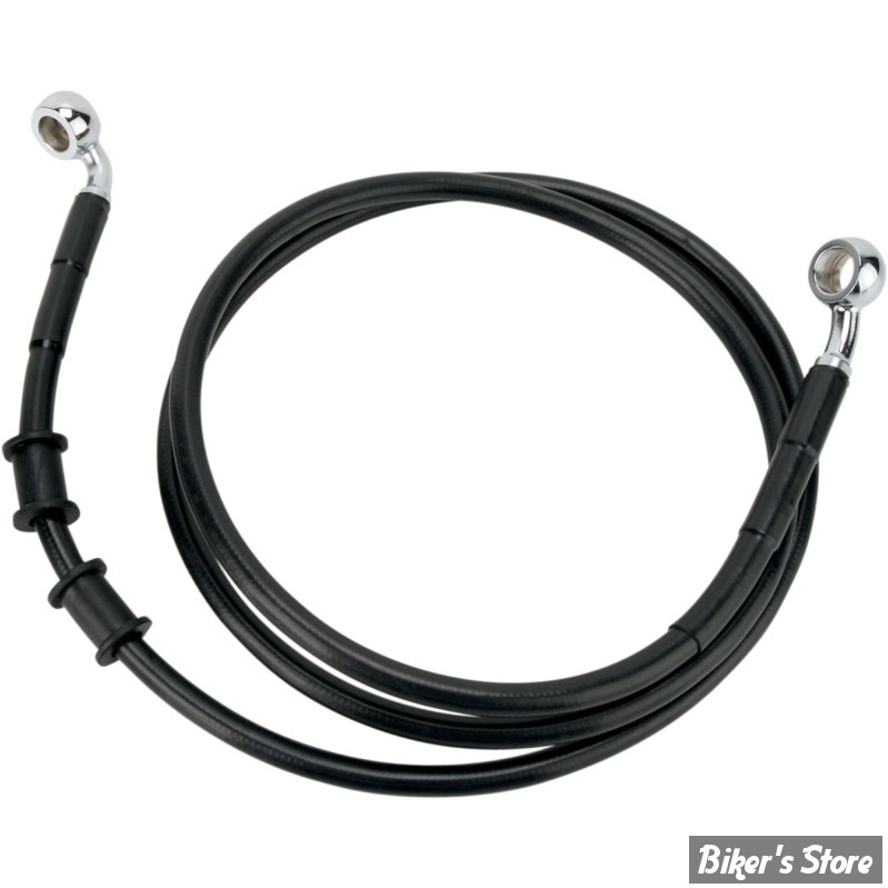 DURITE DE FREIN AVANT - DYNA FXDB 08/17 - LONGUEUR : +2" (127CM / 50 1/8") - OEM 45112-08 - INOX / NOIR