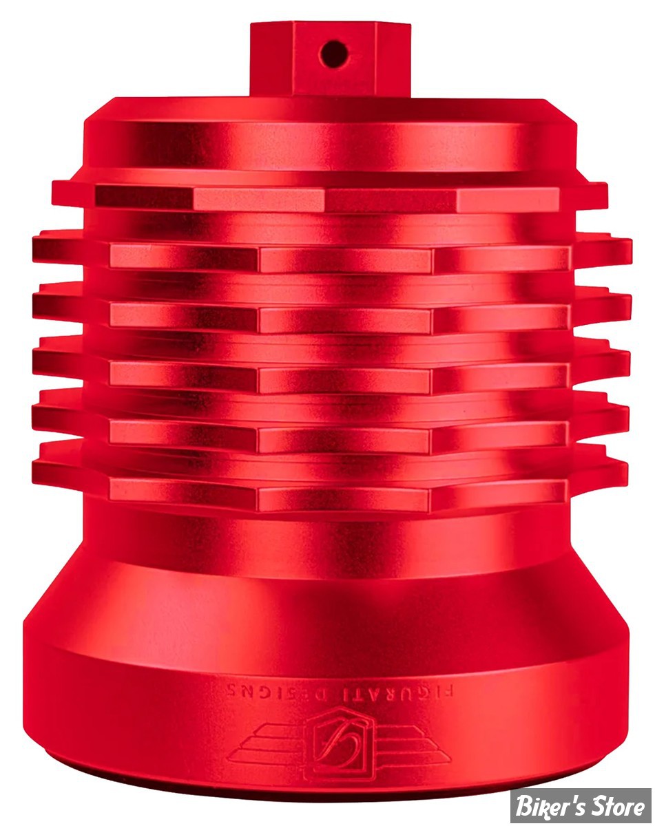 FIGURATI - FILTRE A HUILE - FIGURATI DESIGNS - RÉ-UTILISABLE - Performance Magnetic Oil Filter - FINITION : ROUGE - FDP01-OILFIL-R