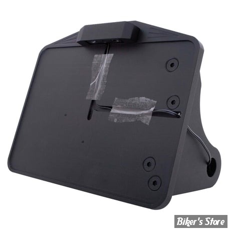 PLAQUE LATERALE - 143 X 210 - SPORTSTER 57UP - CPV - AVEC FEU LARGE LED - NOIR - 0084B