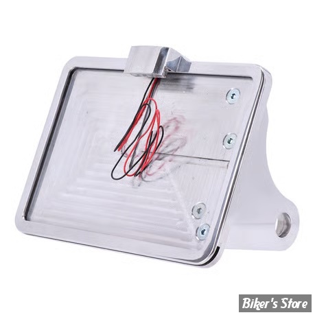 PLAQUE LATERALE - 143 X 210 - SOFTAIL 1984/2007 - CPV - SLIDE-IN LICENSE PLATE - AVEC FEU LARGELIGHT LED - POLI