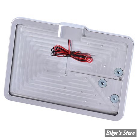 PLAQUE LATERALE - 143 X 210 - V-ROD - SLIDE-IN LICENSE PLATE - AVEC FEU LARGELIGHT LED - POLI - 0535