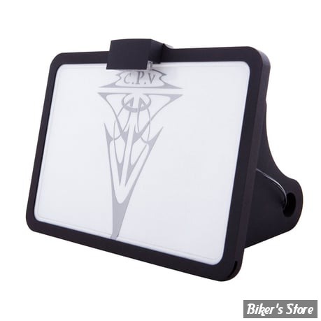 PLAQUE LATERALE - 143 X 210 - SOFTAIL 1984/2007 - CPV - SLIDE-IN LICENSE PLATE - AVEC FEU LARGELIGHT LED - NOIR