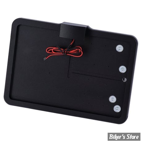 PLAQUE LATERALE - 143 X 210 - SOFTAIL 2008/2017 - CPV - SLIDE-IN LICENSE PLATE - AVEC FEU LARGELIGHT LED - NOIR - 0512B