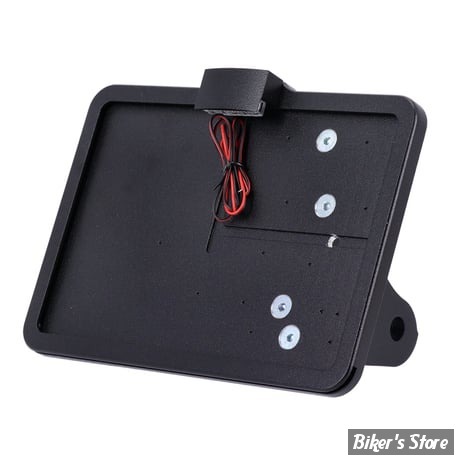 PLAQUE LATERALE - 143 X 210 - DYNA 1991/2017 - CPV - SLIDE-IN LICENSE PLATE - AVEC FEU LARGELIGHT LED - NOIR - 0537B