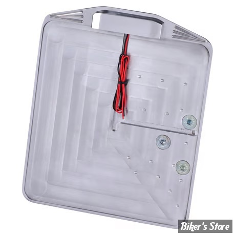 PLAQUE LATERALE - 180 X 200 - V-ROD - SLIDE-IN LICENSE PLATE - AVEC FEU LARGELIGHT LED - POLI - 0532