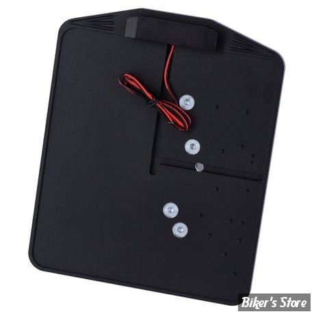 PLAQUE LATERALE - 180 X 200 - SPORTSTER 57UP - SLIDE-IN LICENSE PLATE - AVEC FEU LARGELIGHT LED - NOIR - 0449B