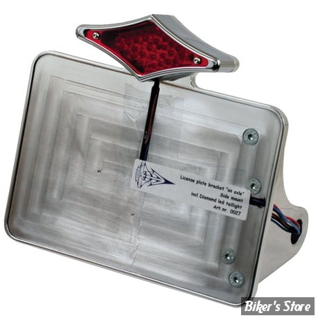 PLAQUE LATERALE - 143 X 210 - SPORTSTER 57UP - CPV - AVEC FEU DIAMOND LED - POLI - 0034
