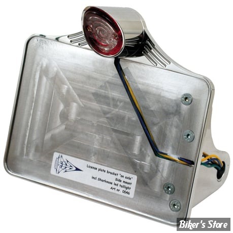 PLAQUE LATERALE - 200 X 200 - SOFTAIL 1984/2007 - CPV -  AVEC FEU SHARKNOSE LED - POLI - 0267