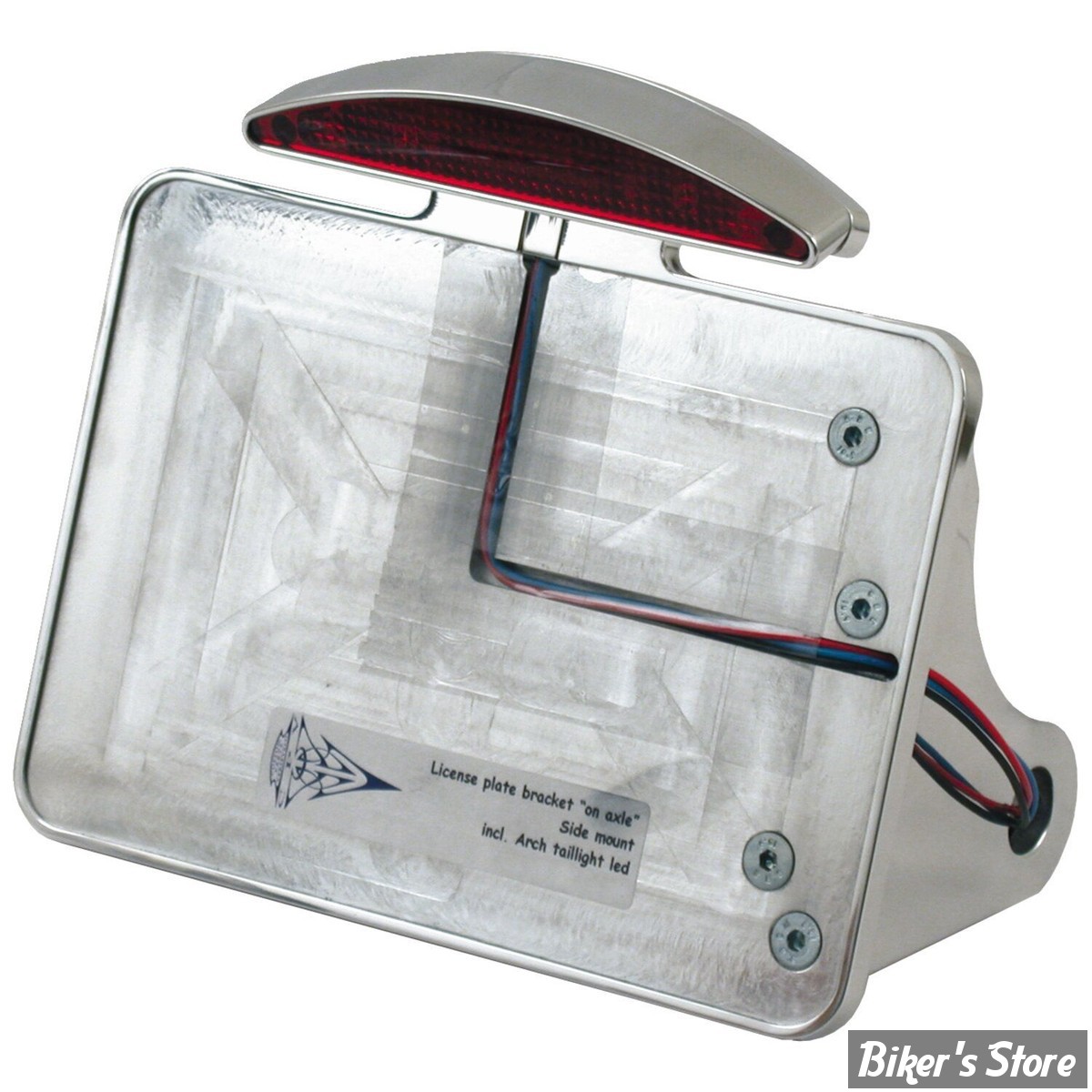 PLAQUE LATERALE - 200 X 200 - SOFTAIL 1984/2007 - CPV -  AVEC FEU ARCH LED - POLI - 0265