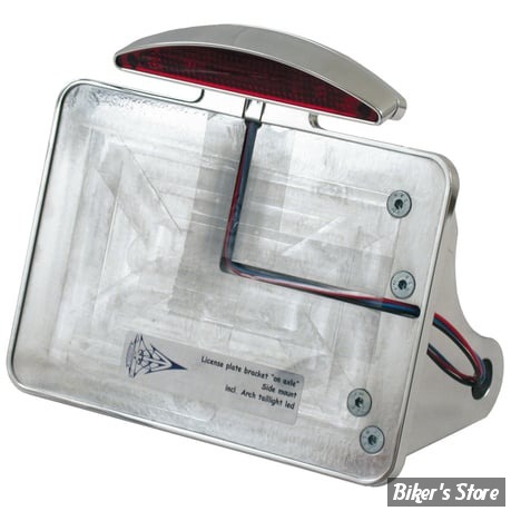 PLAQUE LATERALE - 143 X 210 - SOFTAIL 2008/2017 - CPV - AVEC FEU ARCH LED - POLI - 0314