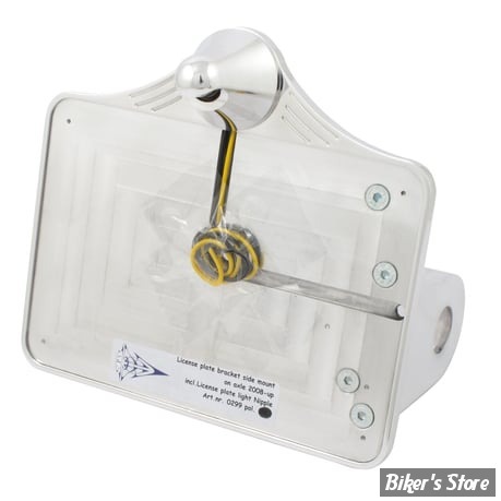 PLAQUE LATERALE - 143 X 210 - SOFTAIL 2008/2017 - CPV - AVEC FEU NIPPLE LED - POLI - 0299