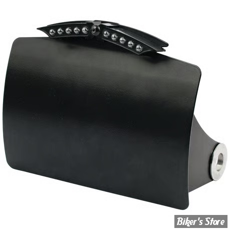 PLAQUE LATERALE - 143 X 210 - SOFTAIL 1984/2007 - CPV - CURVED AVEC FEU X-WING LED - NOIR - 0417B
