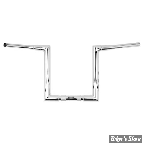 - GUIDON 38MM SUR RISERS 32MM - HAUTEUR : 30.00 CM / 12" - BURLY - JASON BAR - TOURING FLTR/X/ST 15/23 - DIAMÈTRE : 1 1/2 / 38MM - CHROME - B12-6090C