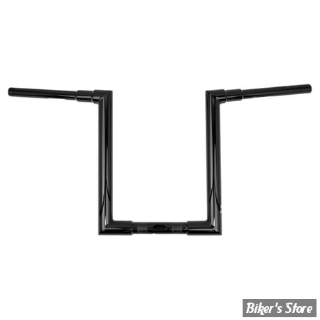 - GUIDON 38MM SUR RISERS 32MM - HAUTEUR : 36.00 CM / 14" - BURLY - JASON BAR - TOURING FLTR/X/ST 15/23 - DIAMÈTRE : 1 1/2 / 38MM - NOIR -  B12-6091B