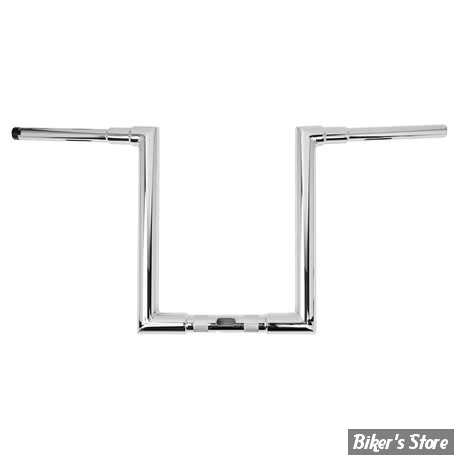 - GUIDON 38MM SUR RISERS 32MM - HAUTEUR : 36.00 CM / 14" - BURLY - JASON BAR - TOURING FLTR/X/ST 15/23 - DIAMÈTRE : 1 1/2 / 38MM - CHROME - B12-6091C