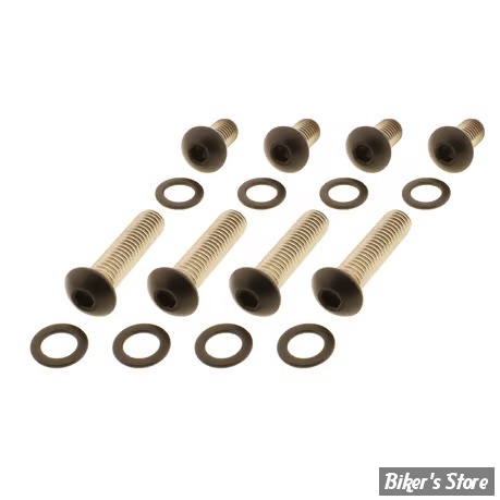 ECLATE O - PIECE N° 05 - KIT VISSERIE DE SABRES ET DE GB AR - SOFTAIL M8 2018UP - OEM 10200521 / 3056 - Screws4Bikes - NOIR MAT - FS.HD.4.swm
