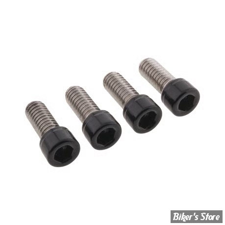 ECLATE O - PIECE N° 04B - KIT VISSERIE DE GARDE BOUE AVANT - OEM 3275 - SOFTAIL FXBB / FXLR / FXST - SCREWS4BIKES - NOIR BRILLANT - FS.HD.6.SW