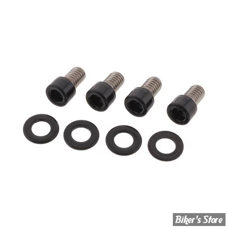 ECLATE O - PIECE N° 04B - KIT VISSERIE DE GARDE BOUE AVANT - OEM 10200201 - SOFTAIL FXBRS 2018UP - SCREWS4BIKES - NOIR BRILLANT - FF.HD.8.sw