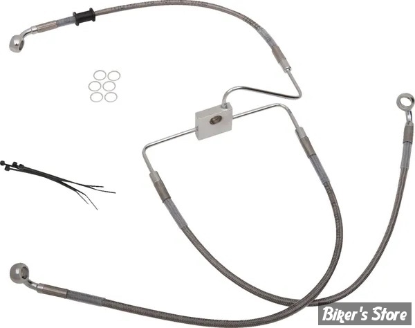 DURITE DE FREIN AVANT - SPORTSTER 1200CX 16UP - LONGUEUR : +000 ( 74CM / 29") - OEM 41800566 - INOX - 618566