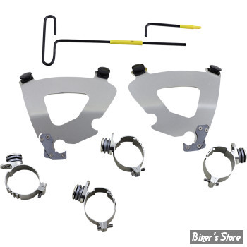 TETE DE FOURCHE - MEMPHIS SHADES - GAUNTLET FAIRING - SPORTSTER 1200X 2016/2022 : KIT DE MONTAGE - POLI - MEK2057