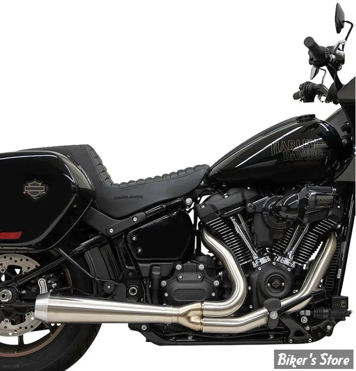 ECHAPPEMENT - BASSANI - SOFTAIL FLSB / FXRLRST - 2-into-1 Road Rage III Exhaust System - FINITION : INOX / PARE CHALEUR INOX - 1S81SS