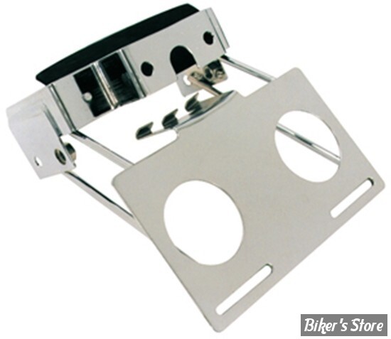 - Support de plaque - Fatbob - OEM 94720-85T / 59993-80TB - Fat Bob taillight / license plate bracket - CHROME