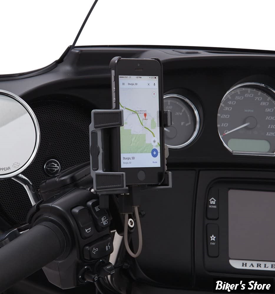 KIT DE SUPPORT POUR TELEPHONE - CIRO - SMARTPHONE/GPS HOLDER - POUR  COMMANDE DE GUIDON - VERSION PREMIUM - NOIR - 50211 - Biker's Store