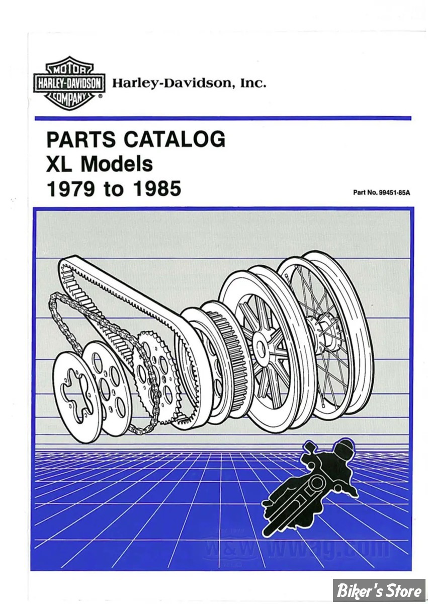 CATALOGUE DE PIECES DETACHEES - SPORTSTER 1979/1985 - OEM 99451-85A -