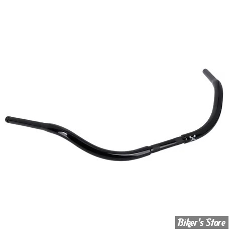 - GUIDON 32mm SUR RISERS 25.40MM / GUIDON BEACH BAR - 1 1/4" - BURLY BRAND - 1-1/4" Beach Bar handlebar - NOIR BRILLANT - B12-3504B