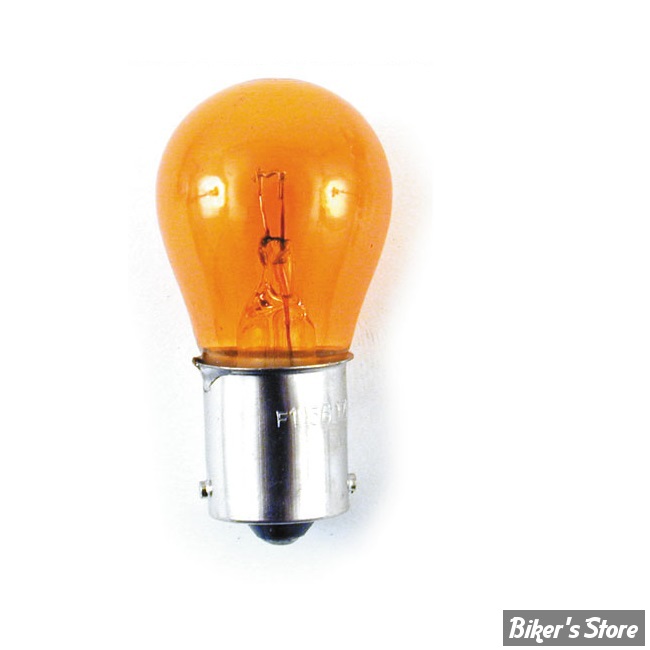 Lampe ampoule de clignotant orange 12V 21W culot BA15 pour moto