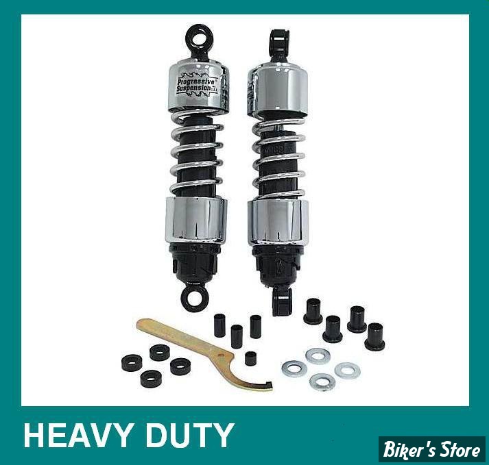 AMORTISSEURS - 12.5" / 31.75CM - PROGRESSIVE SUSPENSION - SERIE 412 - HEAVY DUTY - CHROME - 412-4001C	-974003