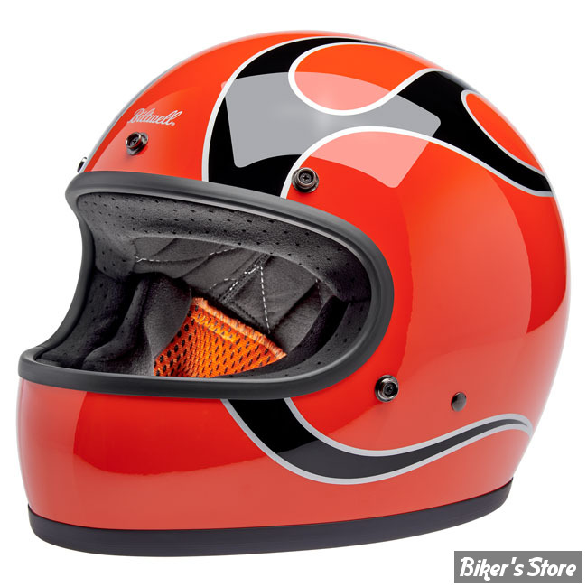 CASQUE INTEGRAL - BILTWELL - GRINGO HELMET / ECE R22.06 - COMP ORANGE FLAME - TAILLE L