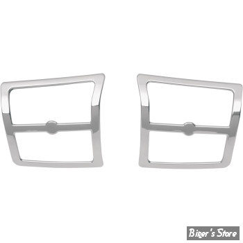 ENJOLIVEUR DE HAUTS PARLEURS ARRIÈRE - PARTS UNLIMITED - HONDA GOLDWING GL1800 - Rear Speaker Grills - CHROME - 