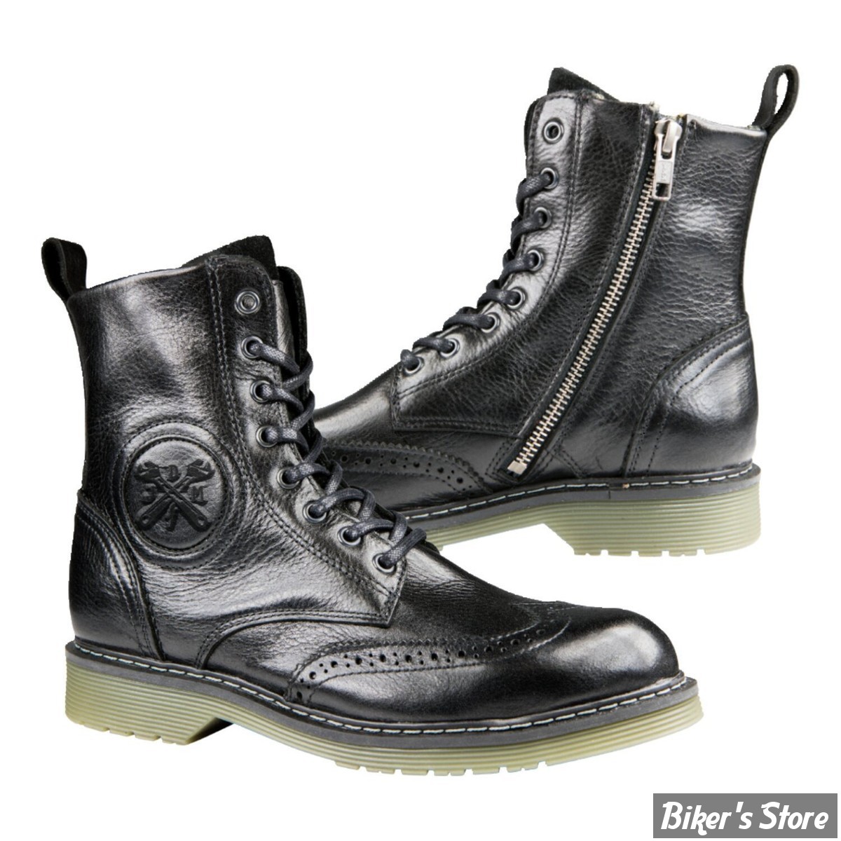 BOTTINES - JOHN DOE MOTORCYCLE - RIDING BOOTS SIXTY BUDAPEST - NOIR - POINTURE 39